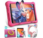 Blackview Kindertablet - Kindertablet vanaf 3 jaar - tablet kinderen - Grote tablet - 10.1 inch - 128GB - Android 12 - inclusief 4 accessoires - Roze