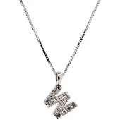 Orphelia Zilver Alphabet hanger met ketting 42 cm Zirconium