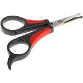 Ferplast Trimschaar Oog/Oor - Hondenschaar - 14.2x6.9x8 cm Rood Zwart