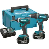 Makita DLX2127MJ 18V Li-Ion Accu Boor-/schroefmachine (DDF482) & Slagschroevendraaier (DTD152) Combiset (2x 4.0Ah) In Mbox