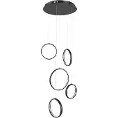 Highlight Design Hanglamp Olympia Zwart 5 Cirkels