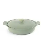 Berghoff Ron Line braadpan met deksel 28cm gietijzer groen