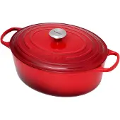 Le Creuset Ovale Stoof-/Braadpan 33 cm Kersenrood