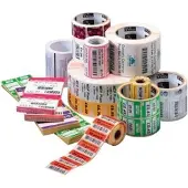 Zebra 800740-155 Etiket Zwart op wit (51 mm x 25 mm) 4 rollen
