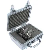 Peli 1200 SVF flightcase zilver met schuim 235x181x105 mm