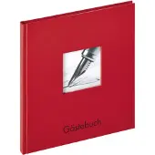 Walther design GB-205-R Fun livre d'or, 23x25 cm, avec découpe pour la conception personnelle, rouge