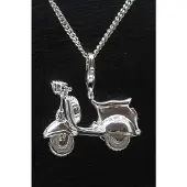 MOOYE ® - Collectie Zilveren Scooter groot hanger n bedel