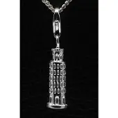 MOOYE ® - Collectie Zilveren Toren van Pisa hanger n bedel