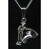 MOOYE ® - Collectie Zilveren Toreador Matador Stierenvechter ketting hanger