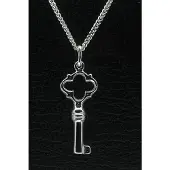 MOOYE ® - Collectie Zilveren Sleutel ketting hanger - middel