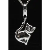 MOOYE ® - Collectie Zilveren Poes zitend hanger n bedel