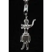 MOOYE ® - Collectie Zilveren Hawaii danseres hanger n bedel