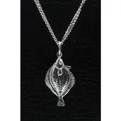 MOOYE ® - Collectie Zilveren Schol - Tong ketting hanger