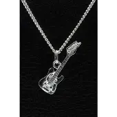 MOOYE ® - Collectie Zilveren Gitaar ketting hanger - electrisch