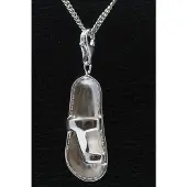 MOOYE ® - Collectie Zilveren Teenslipper groot zilver hanger n bedel