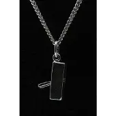 MOOYE ® - Collectie Zilveren Blokschaaf ketting hanger