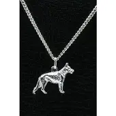 MOOYE ® - Collectie Zilveren Herdershond ketting hanger