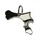 MOOYE ® - Collectie Zilveren Landkaart Bonaire ketting hanger
