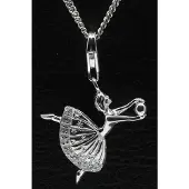 MOOYE ® - Collectie Zilveren Ballerina hanger n bedel