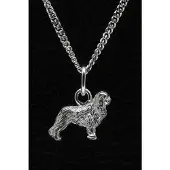 MOOYE ® - Collectie Zilveren King Charles spaniel ketting hanger - klein