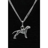 MOOYE ® - Collectie Zilveren Cesky fousek met staart ketting hanger - klein