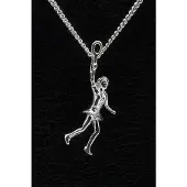 MOOYE ® - Collectie Zilveren Tennisspeelster ketting hanger
