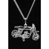 MOOYE ® - Collectie Zilveren Motor ketting hanger - 3