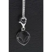 MOOYE ® - Collectie Zilveren Alien hanger n bedel