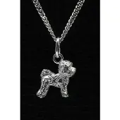 MOOYE ® - Collectie Zilveren Bichon frise ketting hanger - klein