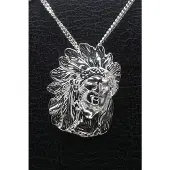 MOOYE ® - Collectie Zilveren Indiaan ketting hanger - middel