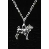 MOOYE ® - Collectie Zilveren Sharpei ketting hanger - klein