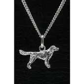MOOYE ® - Collectie Zilveren Grote munsterlander ketting hanger - klein