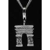 MOOYE ® - Collectie Zilveren Arc de Triomphe Parijs hanger n bedel