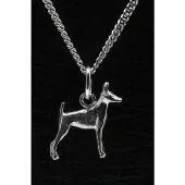 MOOYE ® - Collectie Zilveren Amerikaanse toy terrier ketting hanger - klein
