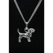 MOOYE ® - Collectie Zilveren Basset griffon vendeen grand ketting hanger - klein