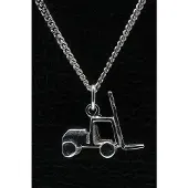 MOOYE ® - Collectie Zilveren Heftruck ketting hanger