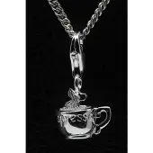 MOOYE ® - Collectie Zilveren Espresso kopje hanger n bedel