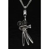 MOOYE ® - Collectie Zilveren Filmcamera op statief hanger n bedel