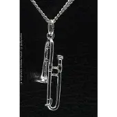 MOOYE ® - Collectie Zilveren Trombone klein ketting hanger