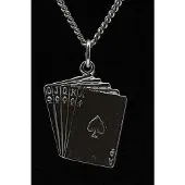 MOOYE ® - Collectie Zilveren Kaartspel ketting hanger