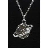 MOOYE ® - Collectie Zilveren De wereld rond met vliegtuig ketting hanger