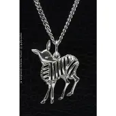 MOOYE ® - Collectie Zilveren Hert opengewerkt ketting hanger