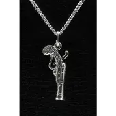MOOYE ® - Collectie Zilveren Pistool ketting hanger - antiek