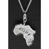 MOOYE ® - Collectie Zilveren Land Afrika hanger n bedel