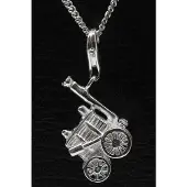 MOOYE ® - Collectie Zilveren Stoomlocomotief hanger n bedel