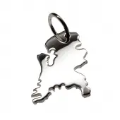 MOOYE ® - Collectie Zilveren Landkaart Nederland ketting hanger