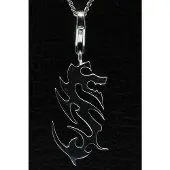 MOOYE ® - Collectie Zilveren Draak abstract hanger n bedel