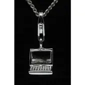 MOOYE ® - Collectie Zilveren Laptop klein hanger n bedel