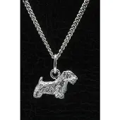 MOOYE ® - Collectie Zilveren Saelyham terrier ketting hanger - klein