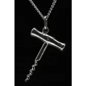 MOOYE ® - Collectie Zilveren Kurkentrekker ketting hanger - groot